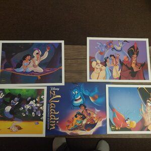 Disney  Aladdin lithograph 2015 At prints 14x10 set of 4